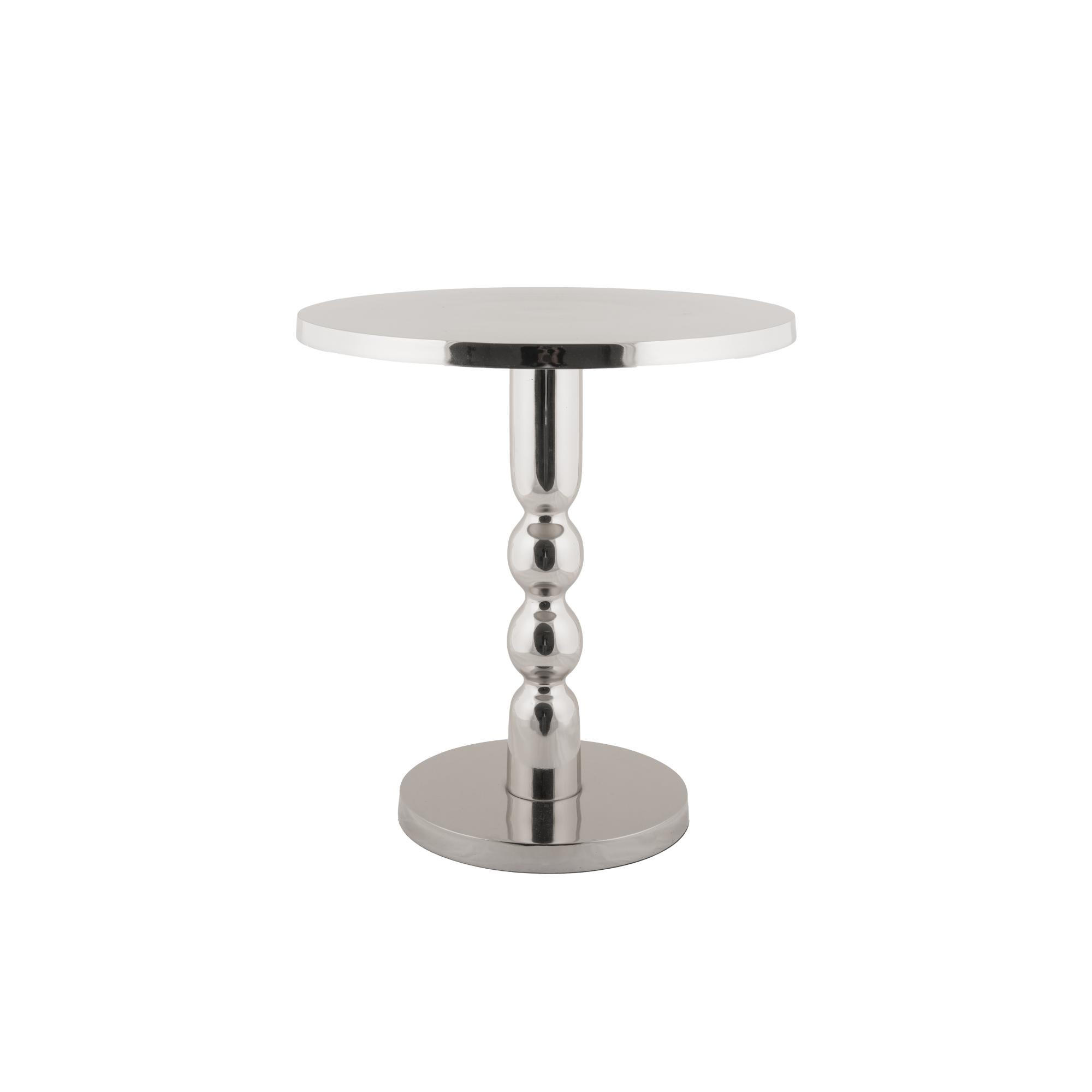 BEISTELLTISCH Sheen Silber 39.5/39.5/43 cm - Silberfarben, Metall (39.5/39.5/43cm) - Leitmotiv