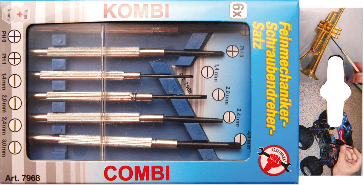 FEINMECHANIKER-SCHRAUBENDREHER-SATZ | 6-TLG. - Multicolor, Kunststoff/Metall (1/1cm) - BGS technic