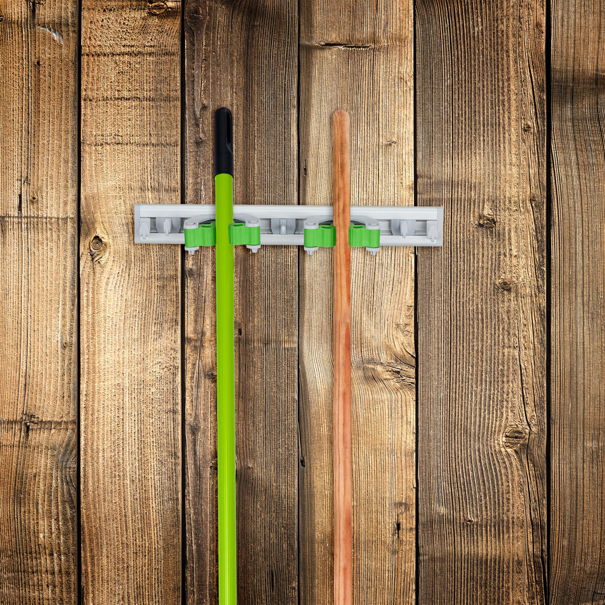 2XGERÄTEHALTER - Multicolor, Kunststoff/Metall (30/4/5cm) - Relaxdays