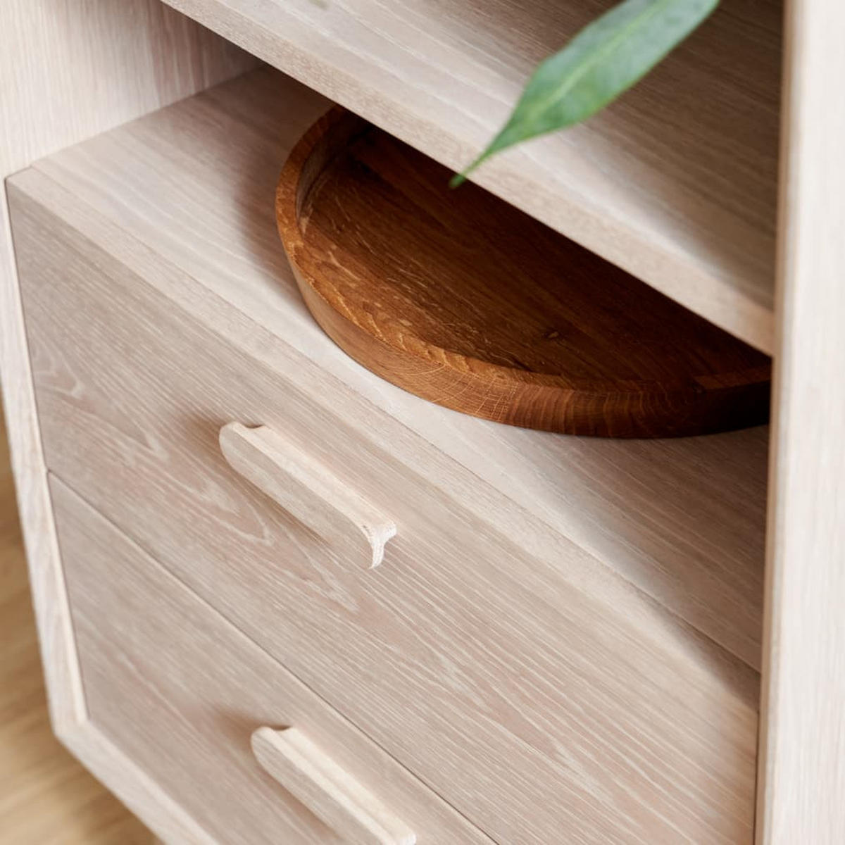 SIDEBOARD Eiche massiv - Eiche Bianco/Eichefarben, Holz/Holzwerkstoff (160/79/42cm) - Furnhouse