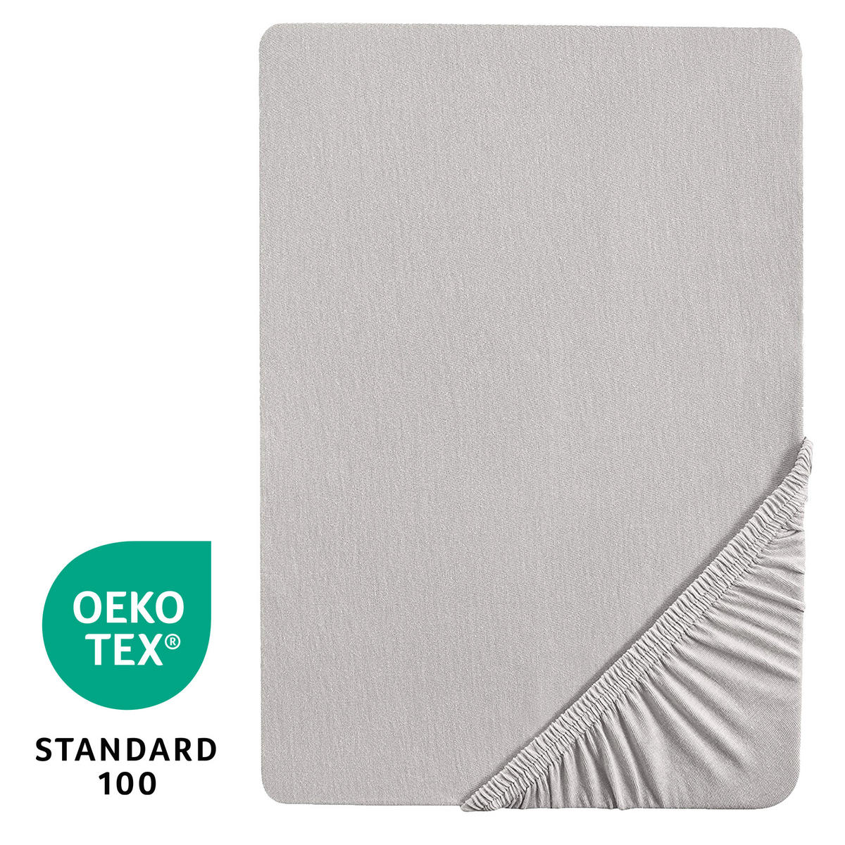 SPANNBETTLAKEN 45 x 90 cm & 40 x 90 cm - Hellgrau, Textil (45/90cm) - Roba