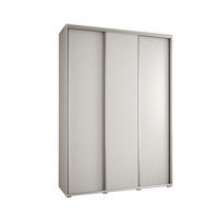 SCHWEBETÜRENSCHRANK 235,2/170/45 3-türig - Silberfarben/Weiß, Holz/Metall (170/235/45cm) - Abiks Möbel