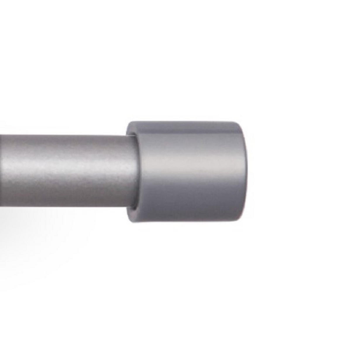 GARDINENSTANGENSET 120-220cm Silber Basic - Silberfarben, Metall (120cm)