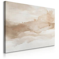 LEINWANDBILD Moderne Kunst Abstraktion 120/80 cm - Beige/Braun, Textil (120/80cm) - Muralo