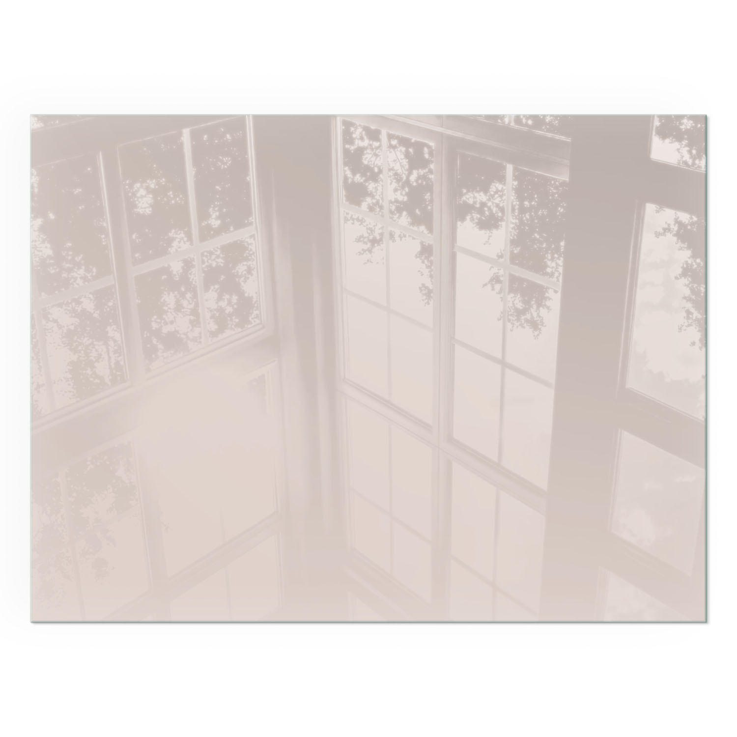 GLASPLATTE für Kamin 80x60 cm - Beige, Glas (80/60/0.4cm) - TULUP