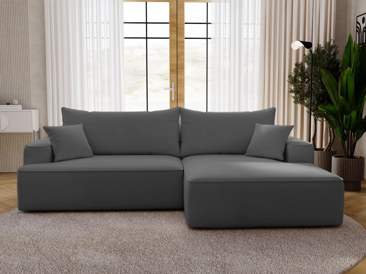 ECKSOFA California Grau Rechts - Grau, Holz/Textil (270/165cm) - Graingold