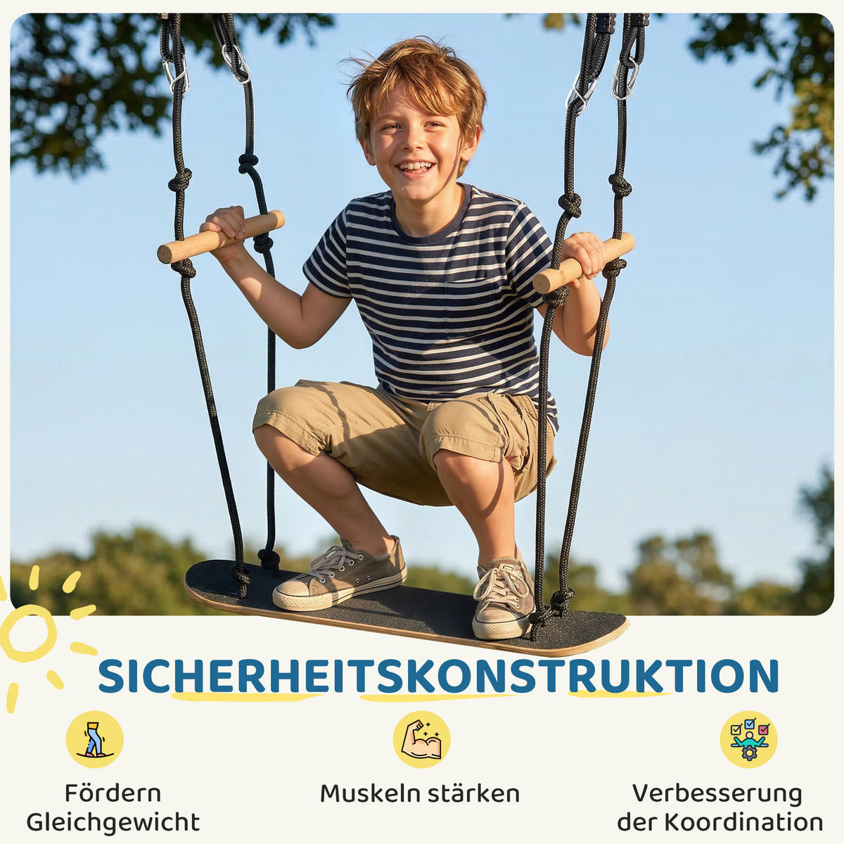 SKATEBOARD-SCHAUKEL Ahorn-Sperrholz Buchenholz Naturholz - Naturfarben, Holz (40/79cm) - AIYAPLAY