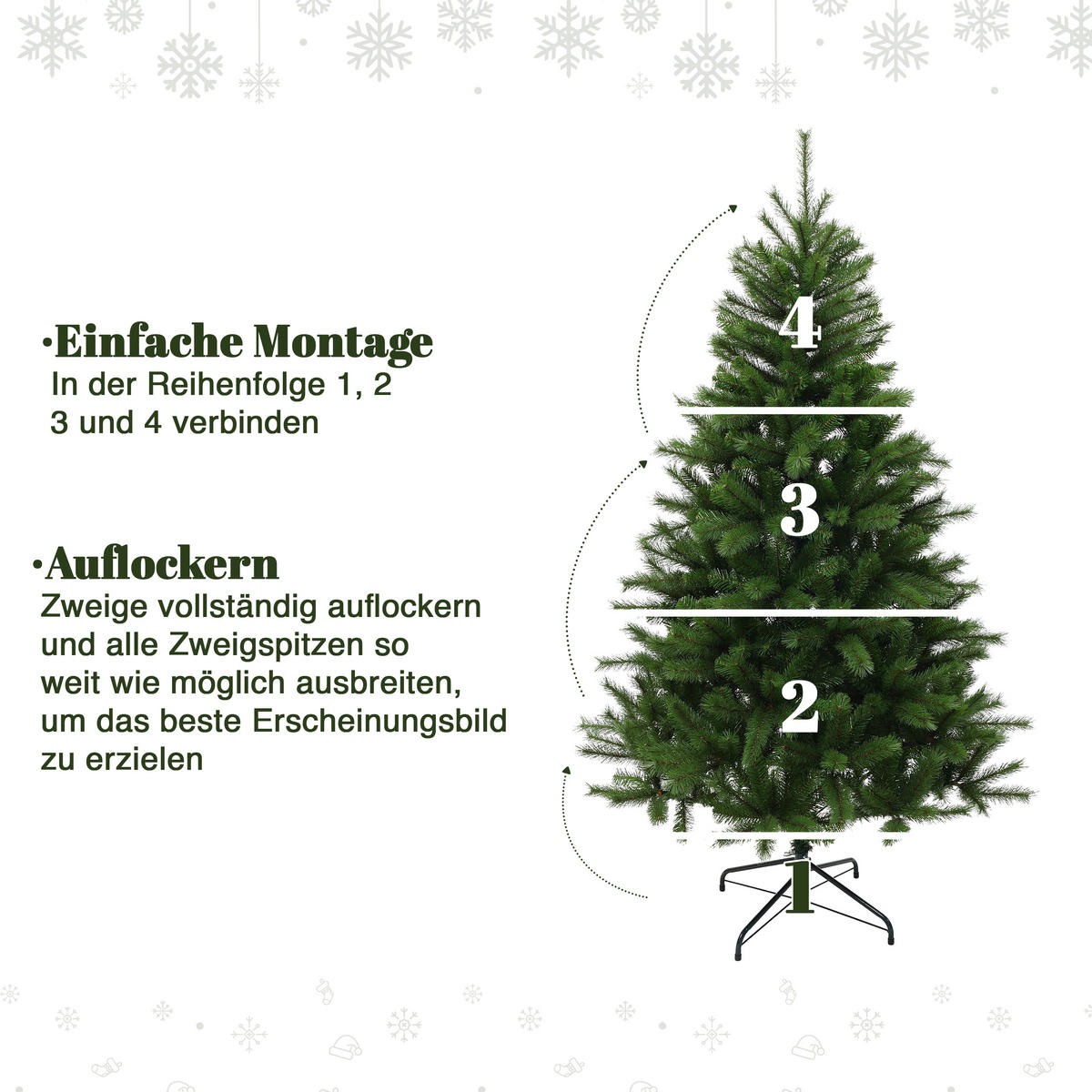 KÜNSTLICHER Weihnachtsbaum 188 cm, 736 Spitzen, Kiefern-Optik - Grün, Kunststoff (188cm) - Hometopia