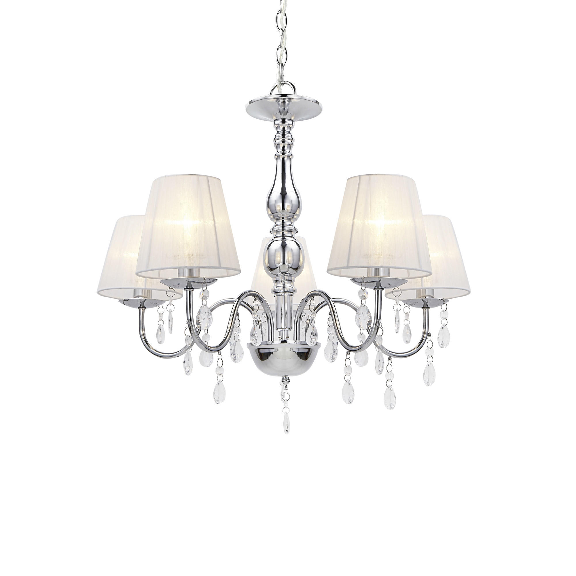 KRONLEUCHTER lsabelle - Weiß, Metall (54/54/45cm) - lux.pro