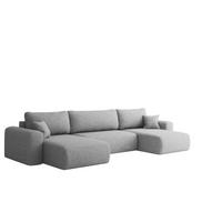 WOHNLANDSCHAFT Flora In Verita - Hellgrau, Holzwerkstoff/Textil (362/83/145cm) - Fun Möbel