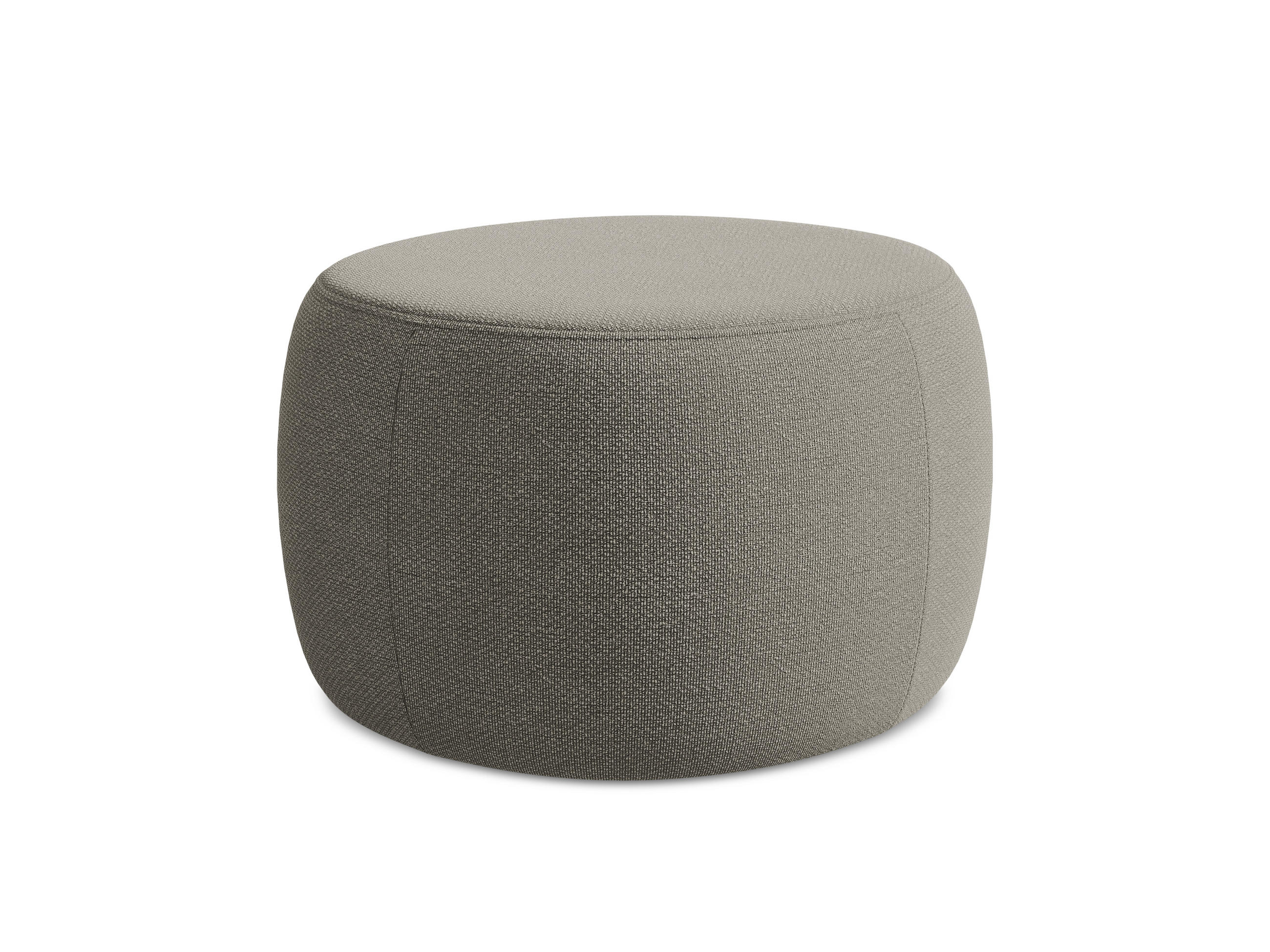 POUF Bouclé Stoff Grau - Schwarz/Grau, Kunststoff/Textil (76/44/67cm) - Makamii