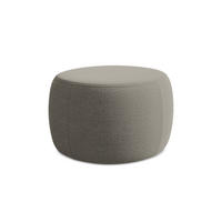 POUF Bouclé Stoff Grau - Schwarz/Grau, Kunststoff/Textil (76/44/67cm) - Makamii