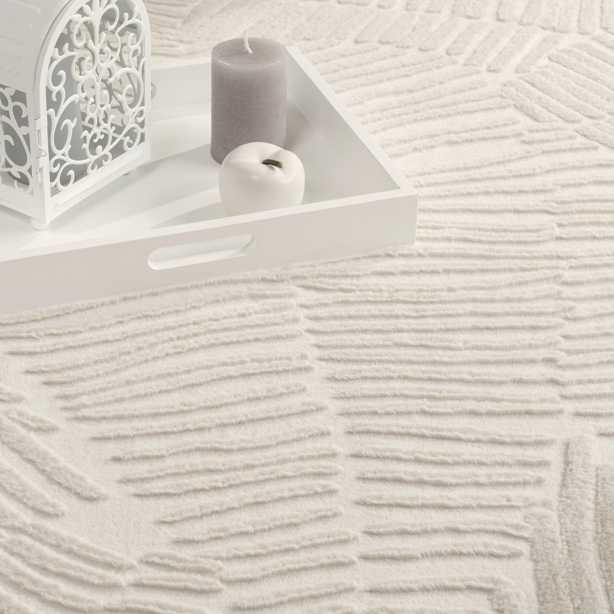 KURZFLORTEPPICH 160/220 cm Lelystad 525 - Creme, Textil (160/220cm) - Paco Home