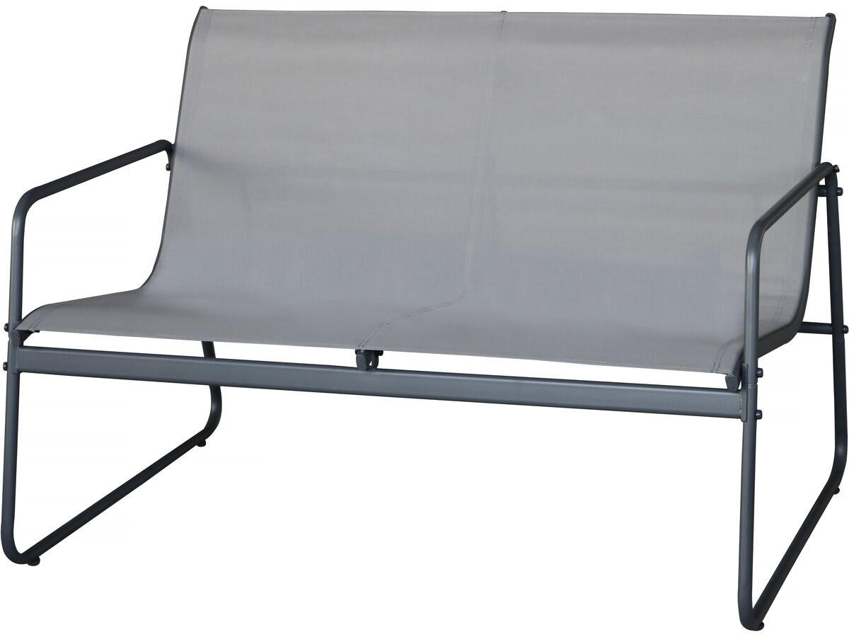 LOUNGEGARNITUR Fortaleza 4-Sitzer Hellgrau - Hellgrau, Glas/Metall - Habitat Garten
