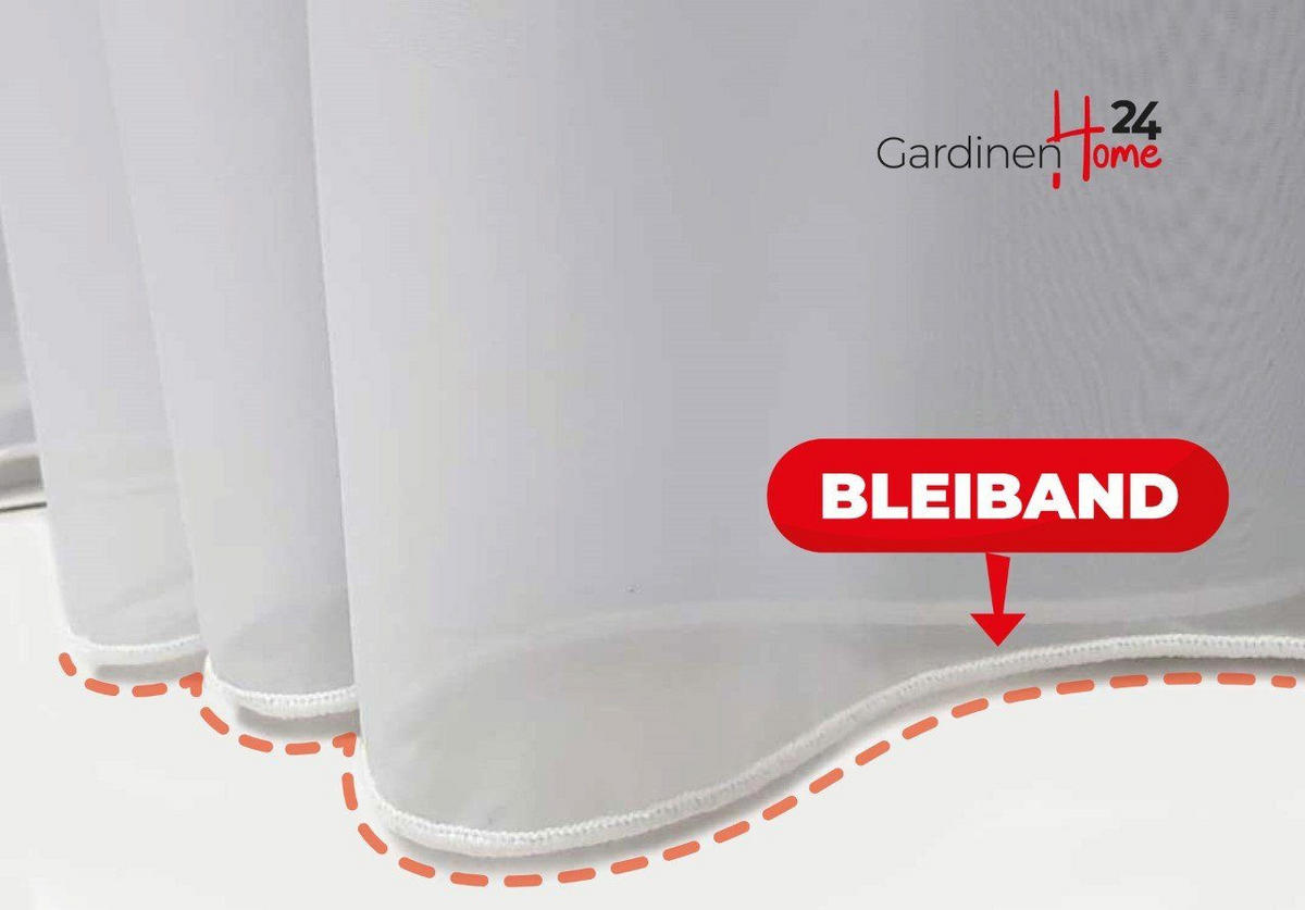 GARDINE Voile Weiß mit Kräuselband - Weiß, Textil (200/145/290cm) - Decohome