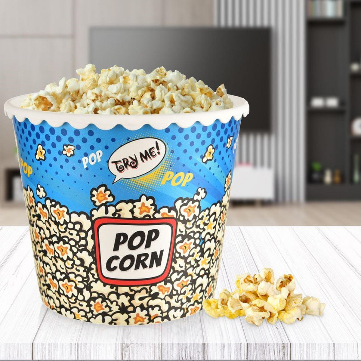 POPCORNBECHER Cinema blau - Blau, Kunststoff (17/17/14cm) - Orion 