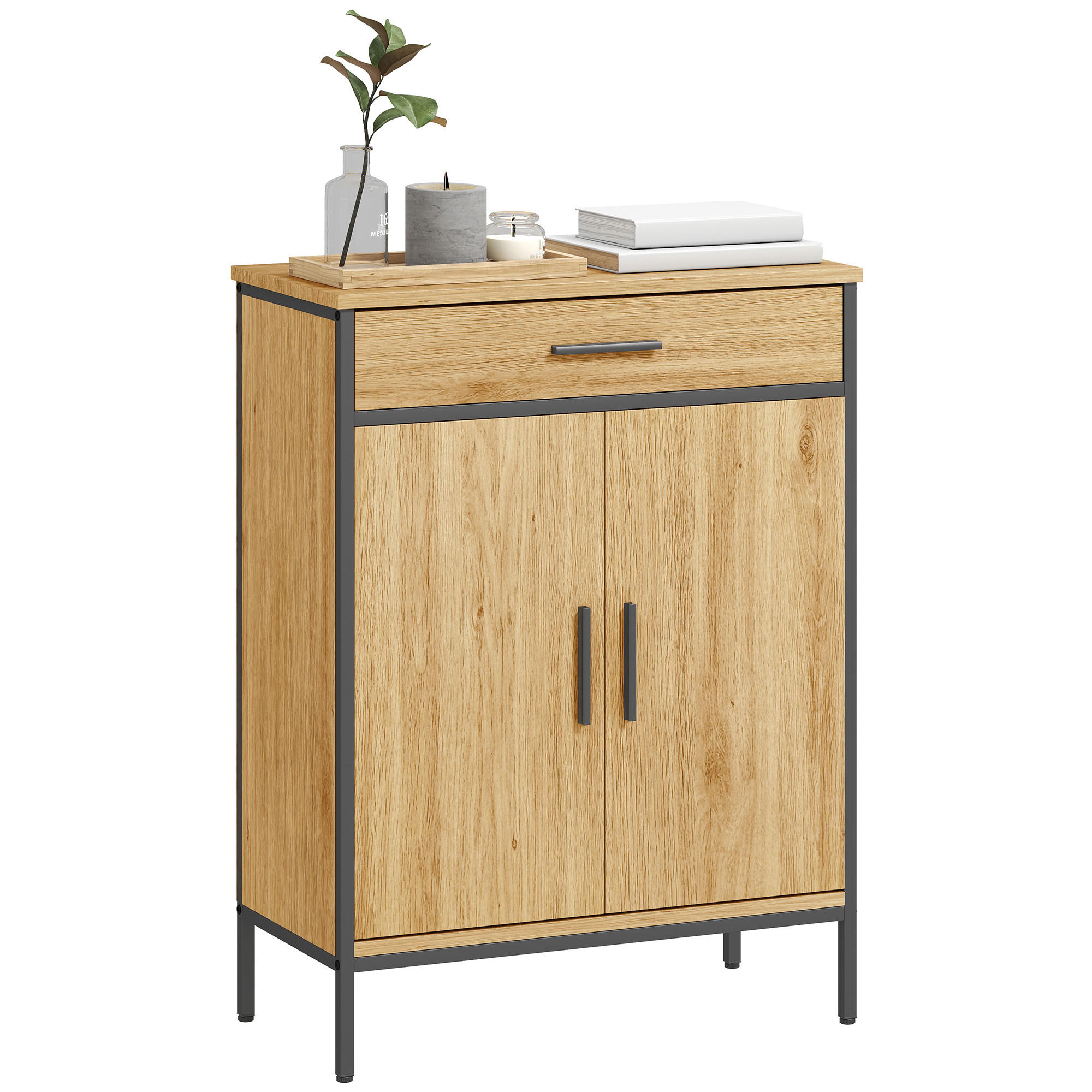 ComfortXL Badezimmerschrank Eiche 30x80x60 cm