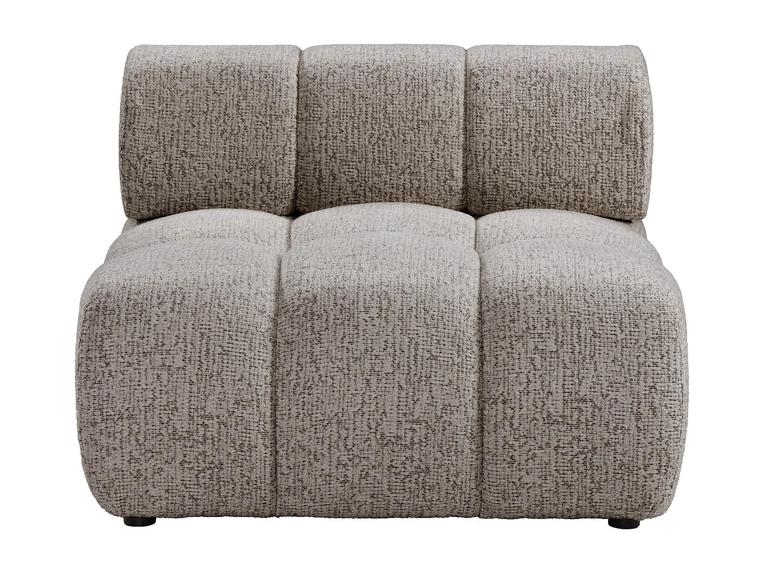 SESSEL mit gerader Rückenlehne - 1 Person - stoff - taupe Facivil - Taupe, Kunststoff/Textil (94/70/94cm) - Vente-Unique
