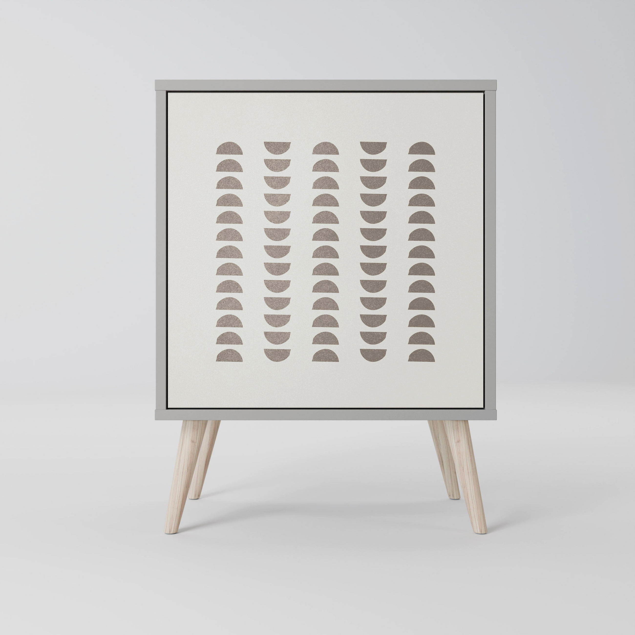 SIDEBOARD HARMONY ESSENCE, Grau, 57,5x42x77,5 cm, Schräge Buchenholzfüße - Buchefarben/Multicolor, Holzwerkstoff/Buchenholz (57.5/77.5/42cm) - SpaceRebels