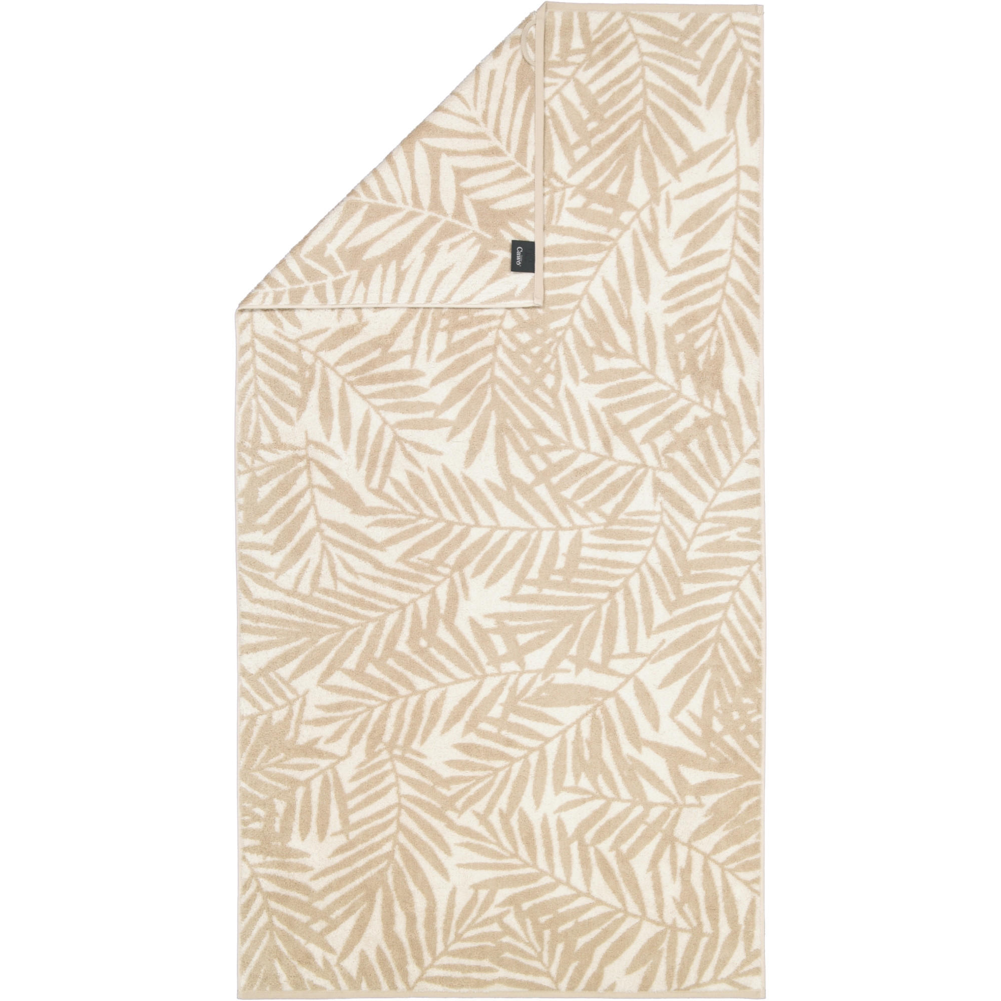 DUSCHTUCH MAISON BLÄTTER 6267 NATUR - 33 - Beige, Textil (70/140cm) - Cawoe