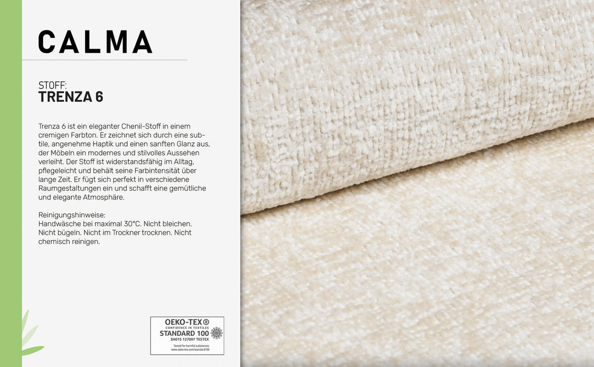 SCHLAFSOFA Calma mit Bettkasten 3-Sitzer modernen Stil, Creme - Creme, Holz (229/87/97cm) - Panda Möbel