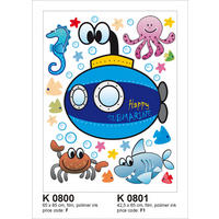 WANDTATTOO Unterwasserwelt 65 x 85 cm - Blau, Papier (85/65/65cm) - Sanders & Sanders