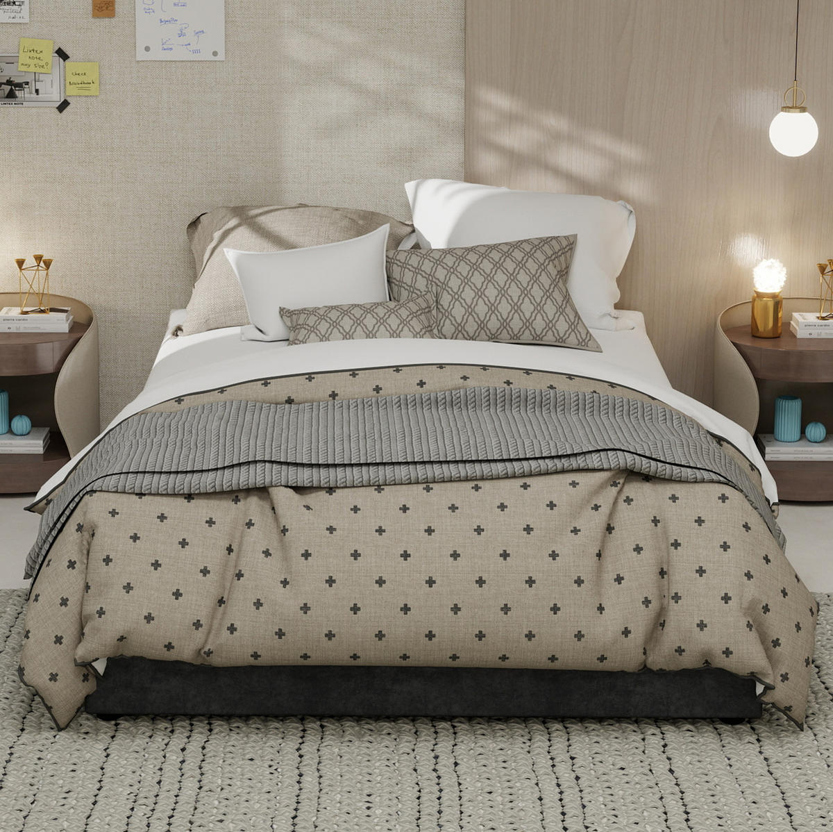 POLSTERBETT 140/200 cm grau aus Stoff und Metall mit Stauraum - Grau, Textil (140/200cm) - OKWISH
