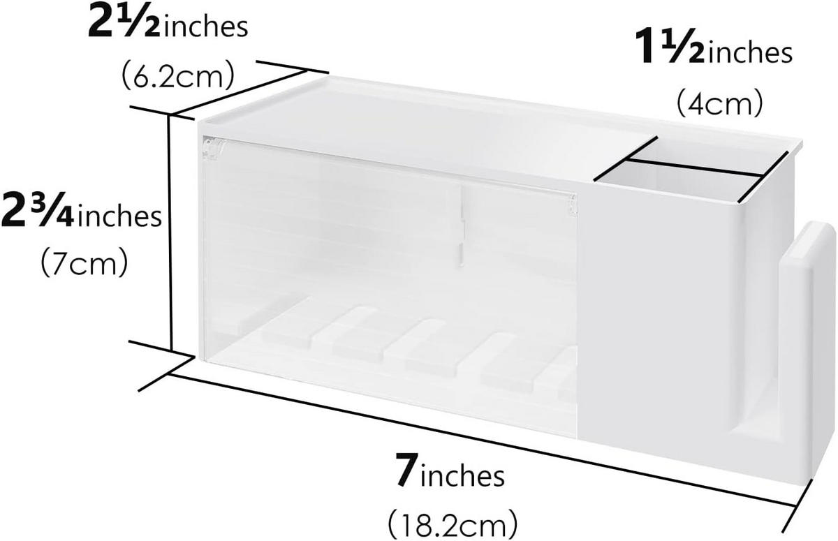 ZAHNBÜRSTENHALTER , Wandmontierter mit 5 Fächern - Weiß, Kunststoff (7/6.2/18.5cm) - BELZ