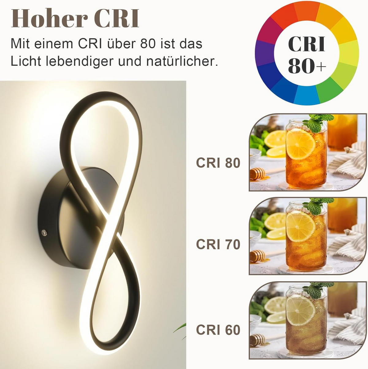 LED - WANDLEUCHTE Wellthar 12.0/9.0/31.0 cm - Schwarz, Kunststoff (12/9/31cm) - ZMH