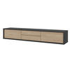TV-LOWBOARD Moddern Anthrazit / Eiche 180 cm - Beige/Anthrazit, Holzwerkstoff (180/32/36cm) - Selsey