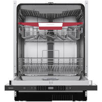 GESCHIRRSPÜLER vollintegrierbar 60 cm, Einbau Spülmaschine - 14 Maßgedecke, 8 Programme, AquaStop, Bodenlicht - Silberfarben, Kunststoff/Metall (59.8/81.5/55cm) - homeX