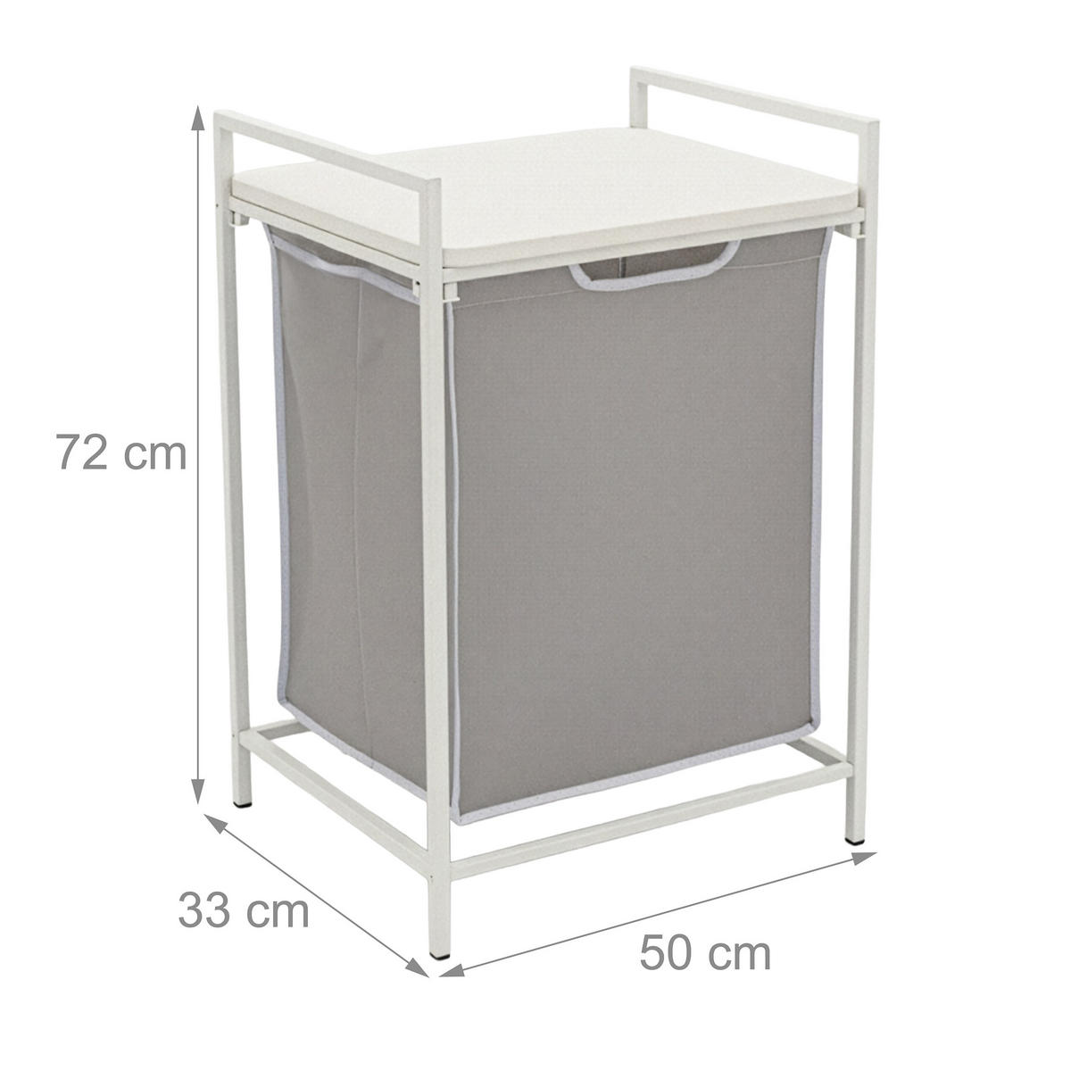 WÄSCHESAMMLER - Multicolor, Holzwerkstoff/Textil (50/72/33cm) - Relaxdays