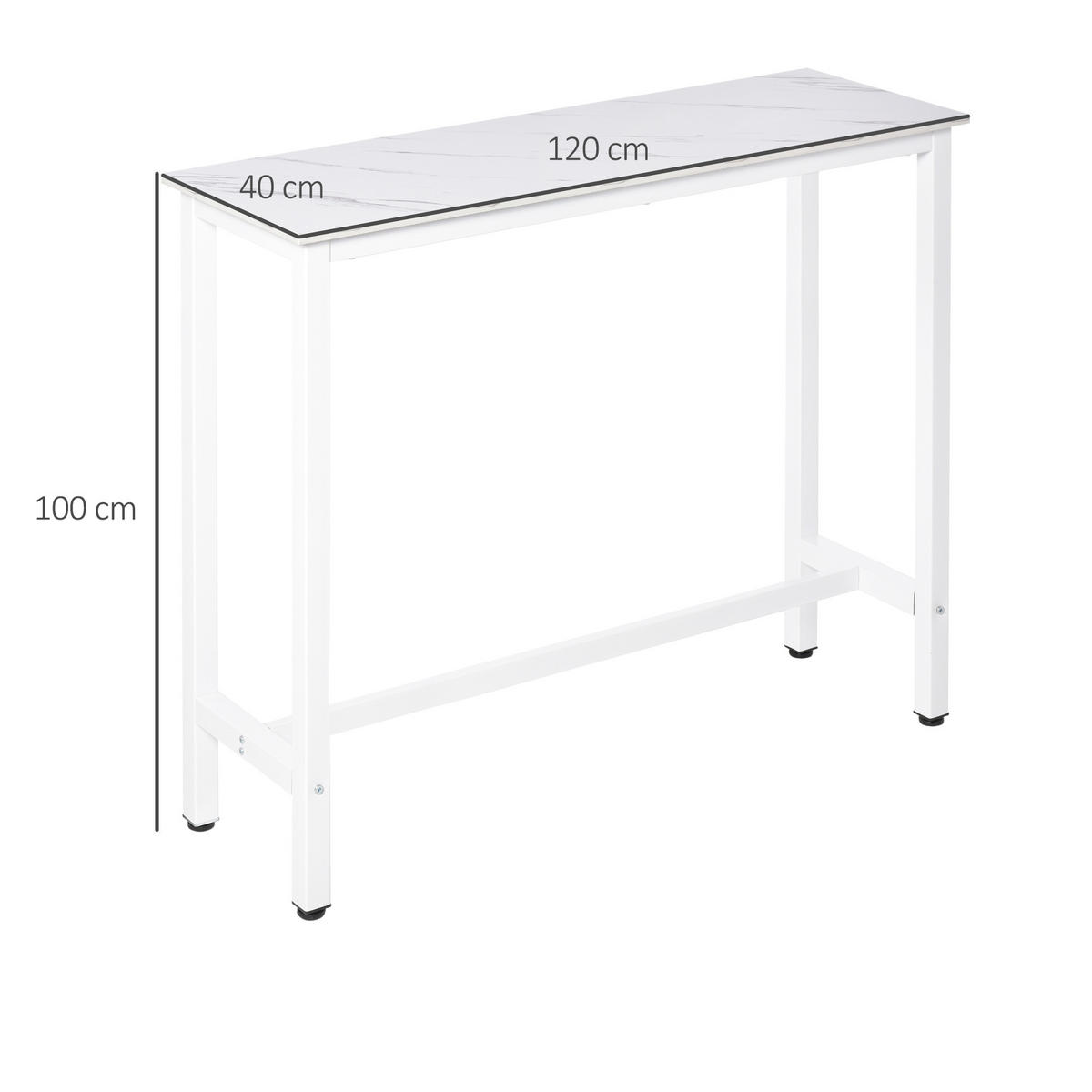 BARTISCH Weiß 1 Stück - Weiß, Kunststoff (120/40/100cm) - GiPP