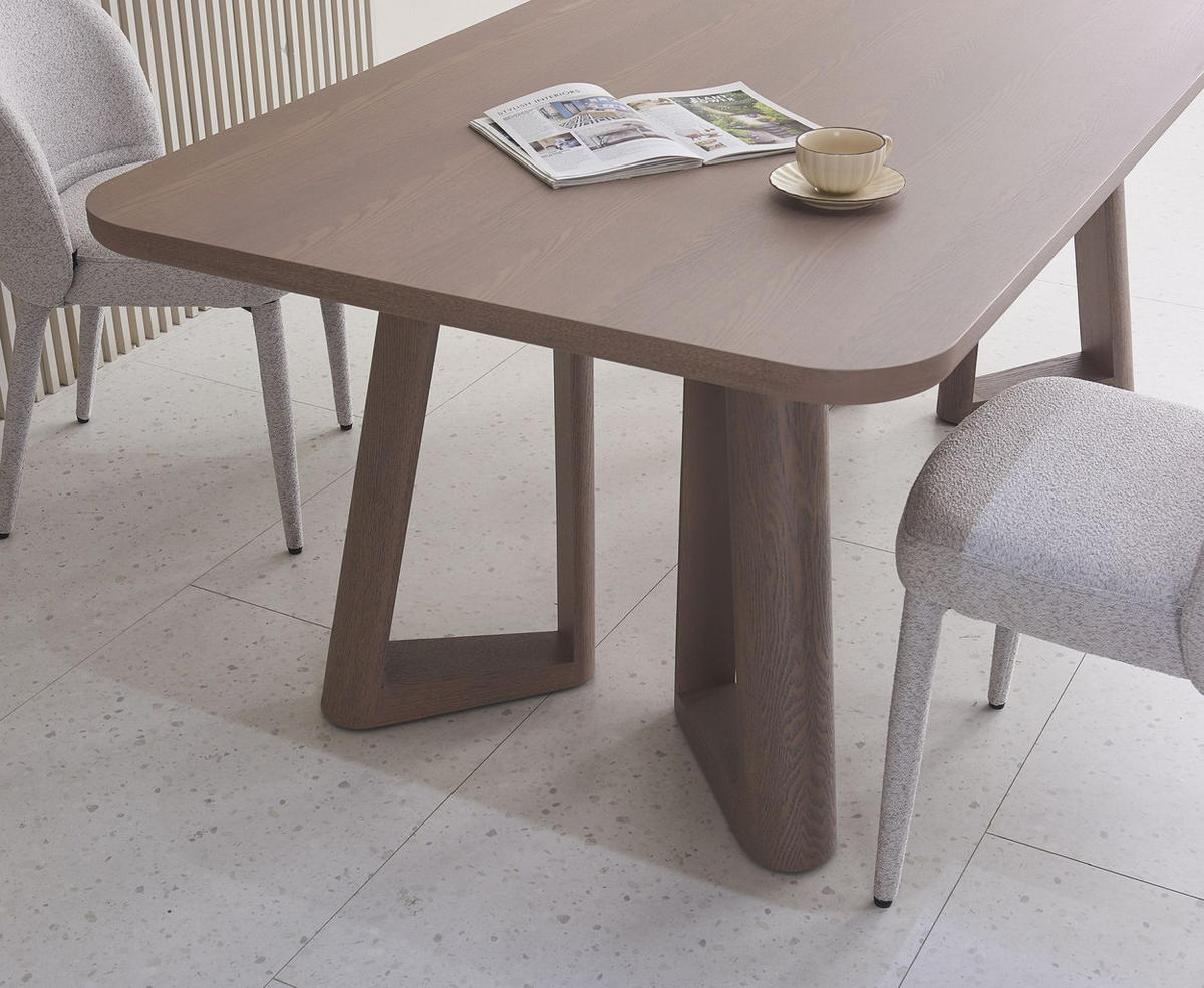 ESSTISCH Alisser Nussbaum-Furnier 200 x 100 cm - Nussbaumfarben, Holzwerkstoff (100/200/76cm) - Selsey