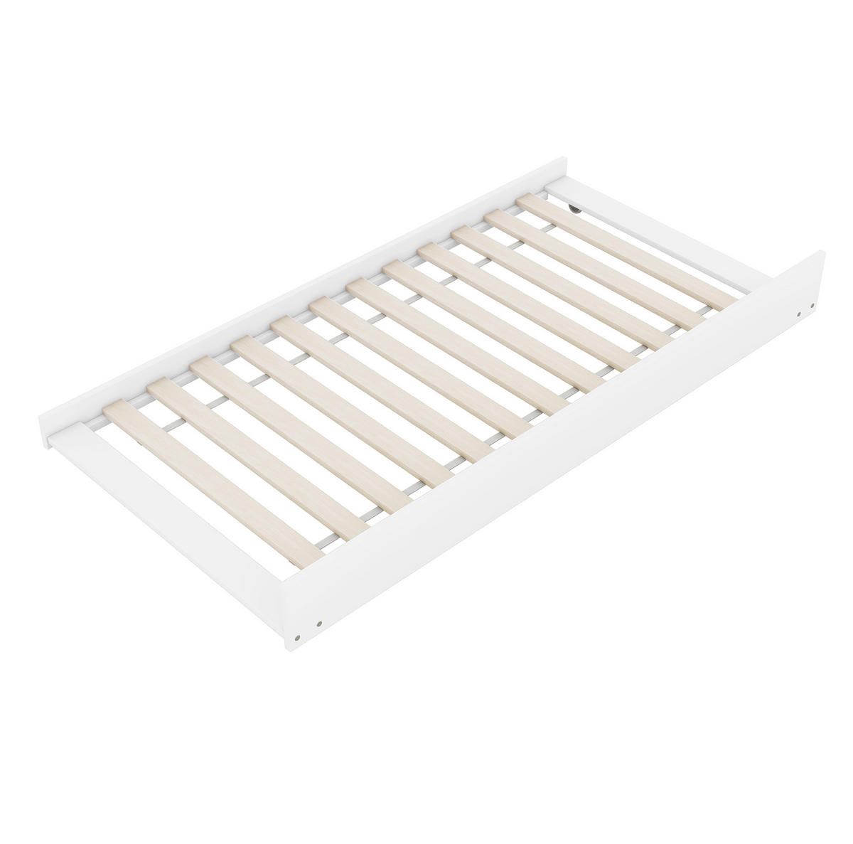 ETAGENBETT 90/200 cm in Weiß mit Ausziehbett und Treppe - Weiß, Holz (90/200cm) - BEAOK