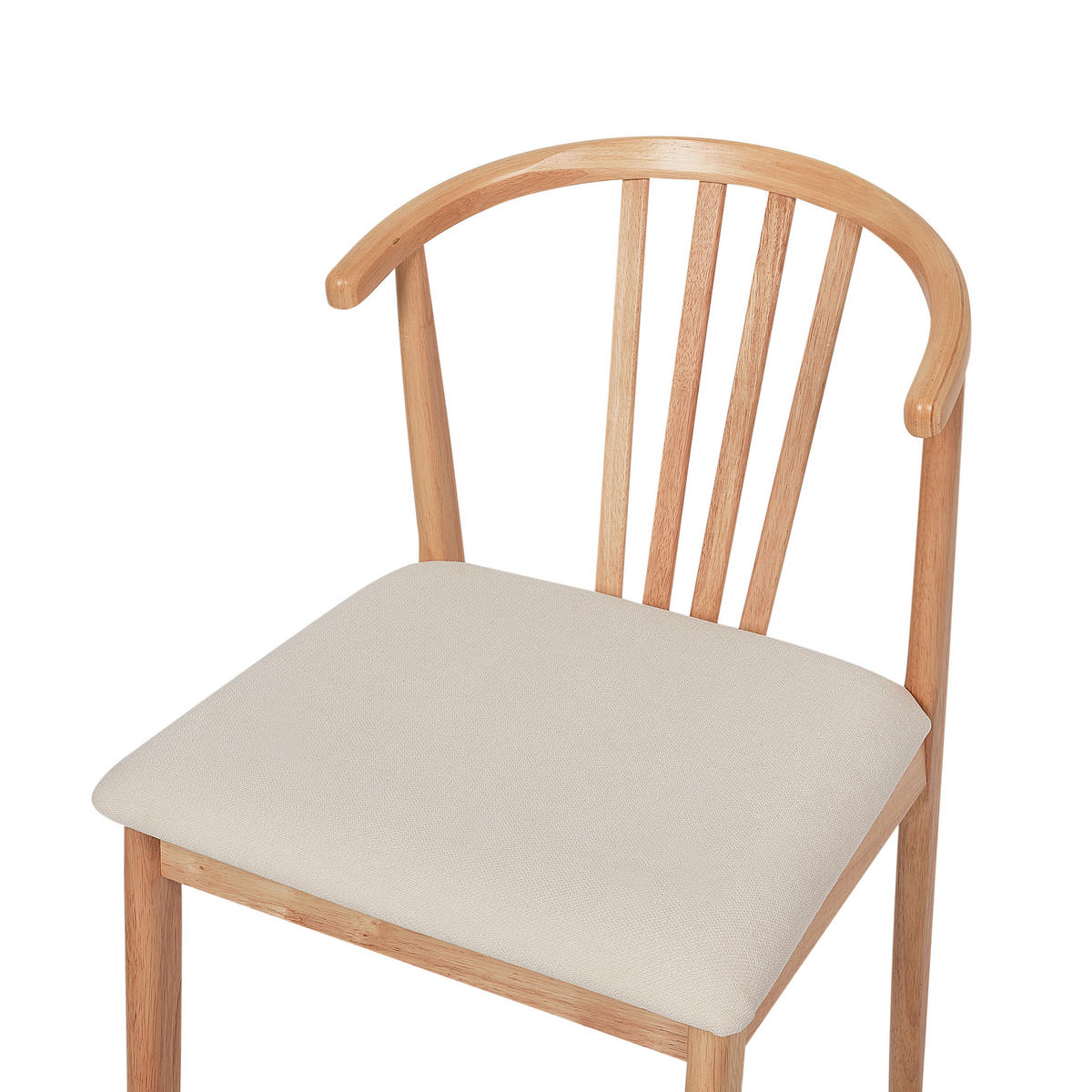 ESSZIMMERSTUHL 2er-Set Heller Holzfarbton Craig - Hellbraun/Beige, Holz (50/80/57cm) - Beliani
