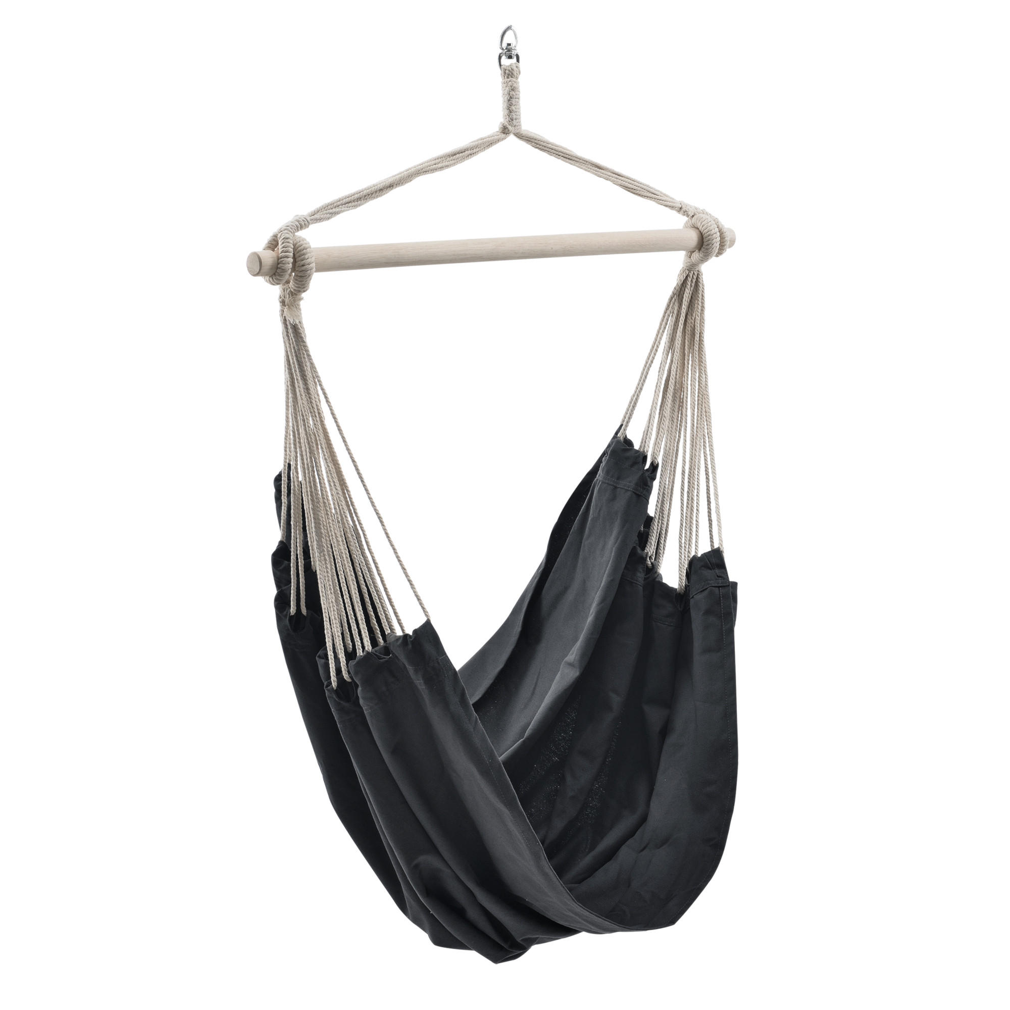 HÄNGESESSEL Miramar - Dunkelgrau, Textil (180/115/125cm) - casa.pro
