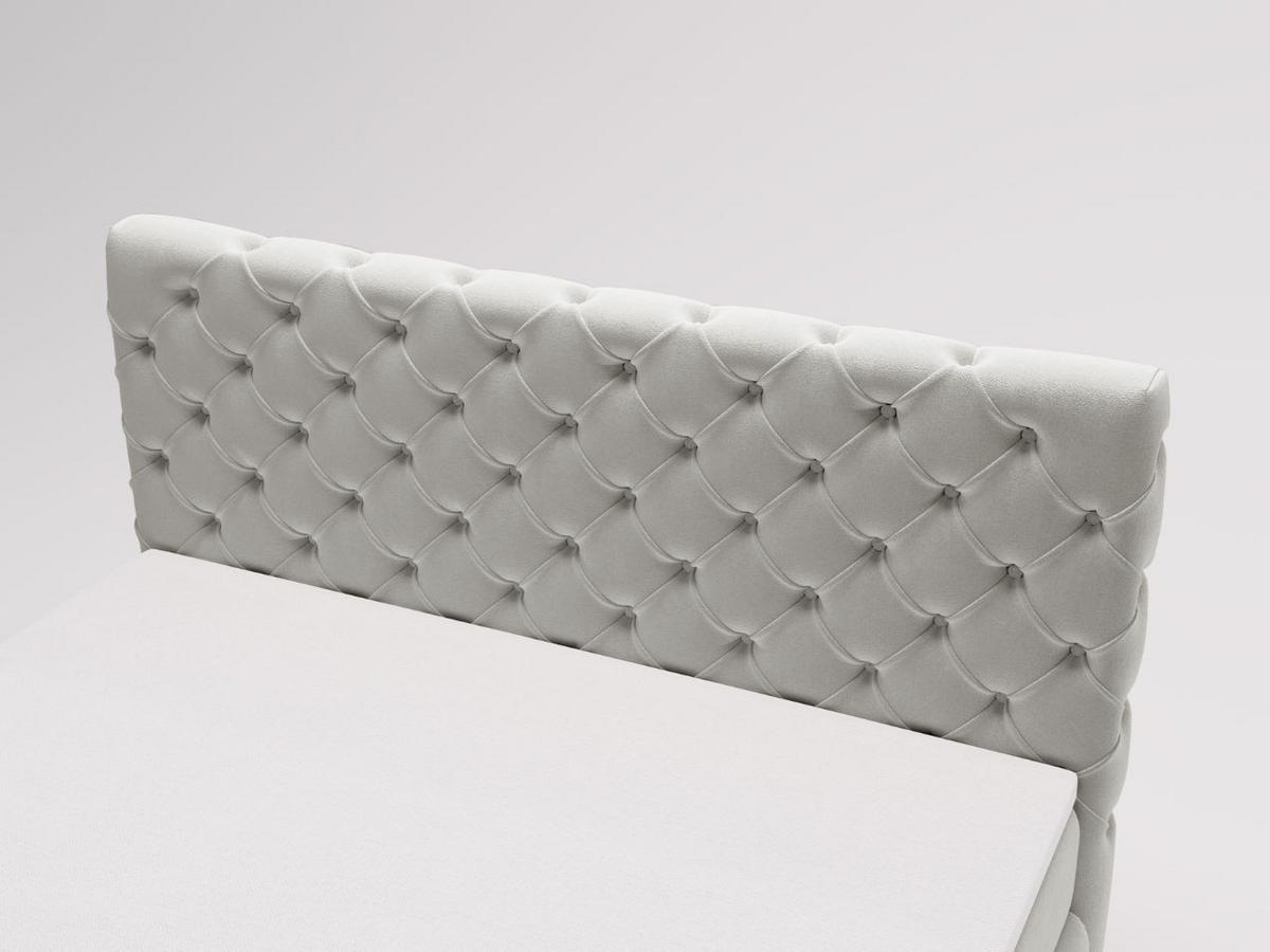 BOXBETT Canolo 140x200 Hellgrau - Hellgrau, Holz/Textil (140/200cm) - Graingold