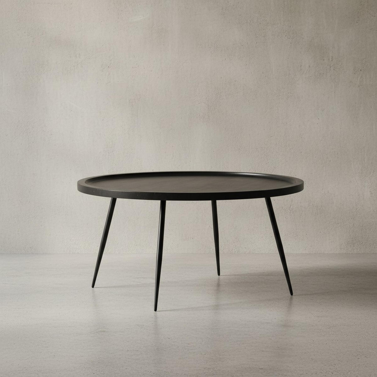 COUCHTISCH in Schwarz aus Metall und massivem Mangoholz mit natürlicher Maserung, 75x75x38 cm - Schwarz, Holz/Metall (75/75/38cm) - KADIMA DESIGN