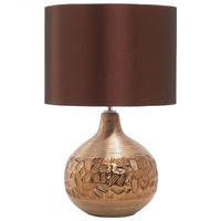 TISCHLAMPE Yakima 28/28/43 cm - Braun, Keramik (28/28/43cm) - Beliani