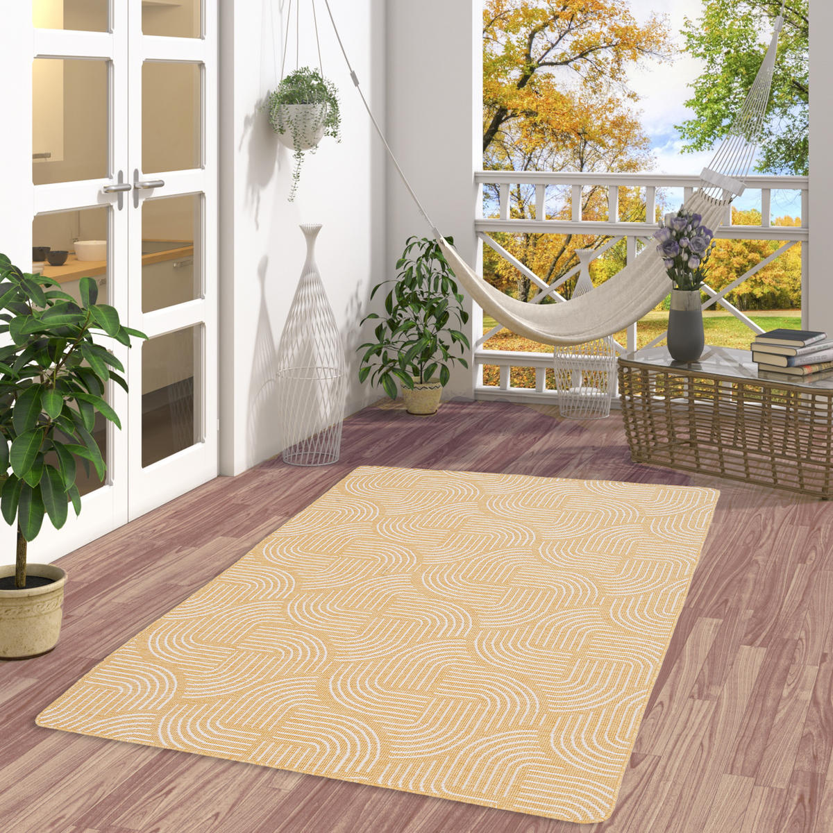 IN- UND OUTDOOR TEPPICH BEIDSEITIG NEWPORT MODERN - Gelb, Textil (200/200cm) - Snapstyle