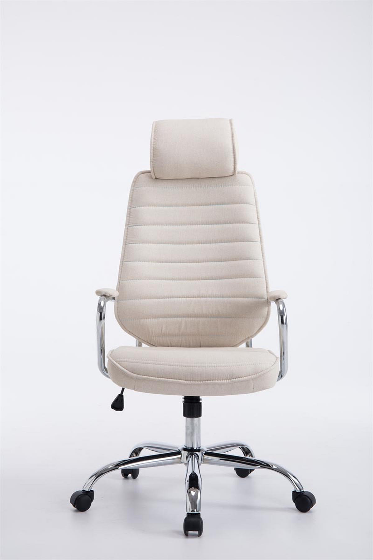 CHEFSESSEL Stoff Beige - Chromfarben/Beige, Textil/Metall (60/117/67cm) - CLP