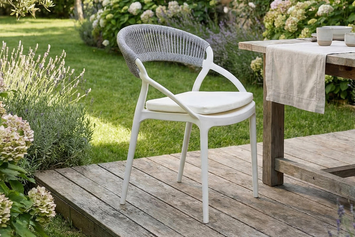 GARTENSTUHL KISO Grau Kunststoff Stapelbar - Grau, Kunststoff (54/79/58cm) - KAWOLA
