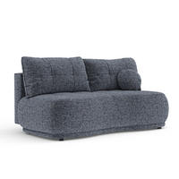 SCHLAFSOFA Cirrus Marineblau Webstoff - Schwarz/Dunkelblau, Holz/Holzwerkstoff (206/95/105cm) - Maison de Reve