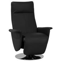 RELAXSESSEL Kunstleder Schwarz elektrisch verstellbar Prime - Schwarz, Textil/Metall (82/113/80cm) - Beliani