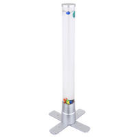 LED STEHLEUCHTE MENDOZA Silber klar - Silberfarben, Kunststoff (24.6/24.6/61.1cm) - Globo Lighting