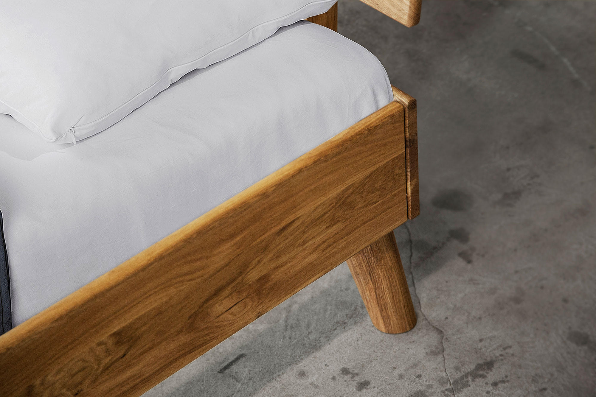 Thumbnail - byoak Bettrahmen, Wildeiche, Holz, Echtholz,Wildeiche, 100x200 cm, Schlafzimmer, Betten