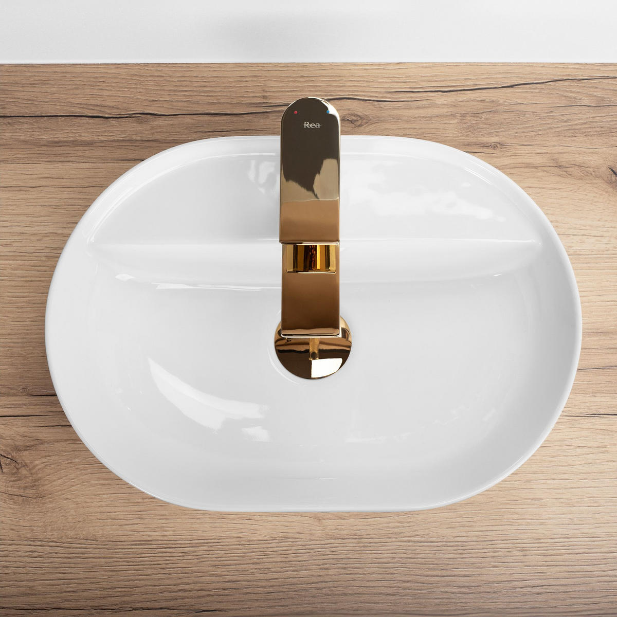 AUFSATZWASCHBECKEN AURA 42 42/30/12 cm - Weiß, Keramik (42/12/30cm) - REA