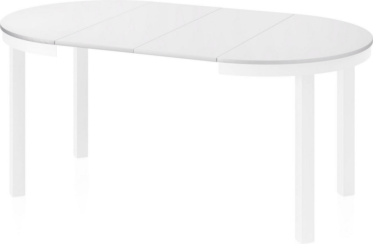 ESSTISCH Rowan Weiß runder ausziehbarer, Weiß 100-176/100/76 cm - Weiß, Holzwerkstoff/Metall (100/100/76cm) - WFL GROUP