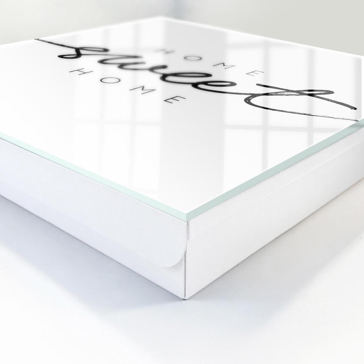 SCHLÜSSELBOX Weiß 30x30 cm – Türöffnung nach rechts - Gemütliches Zuhause - Multicolor, Metall (30/30/5cm) - TULUP